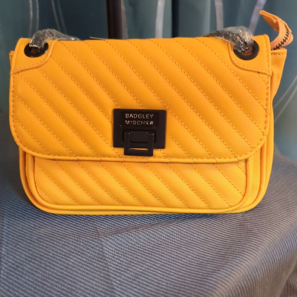 Badgley Mischka Sunny Yellow Crossbody Bag